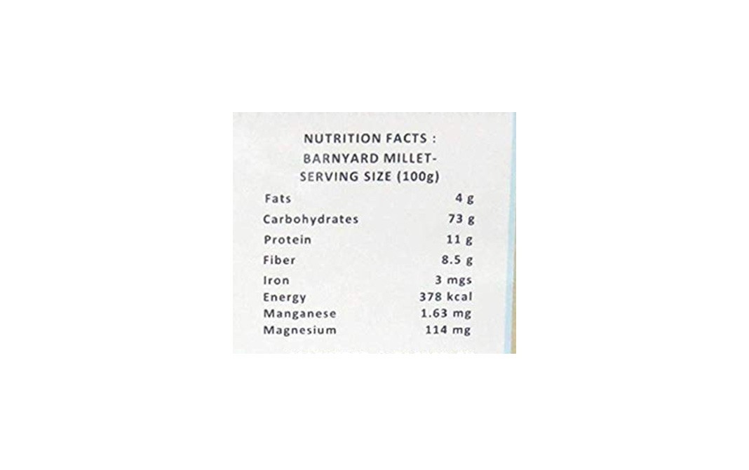 NutriBuck Barnyard Millet (Samo/Vari/Bhagar)    Pack  400 grams